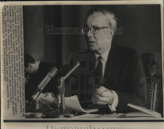 1967 Press Photo Dr. Walter Heller at House-Senate Economics Committee.