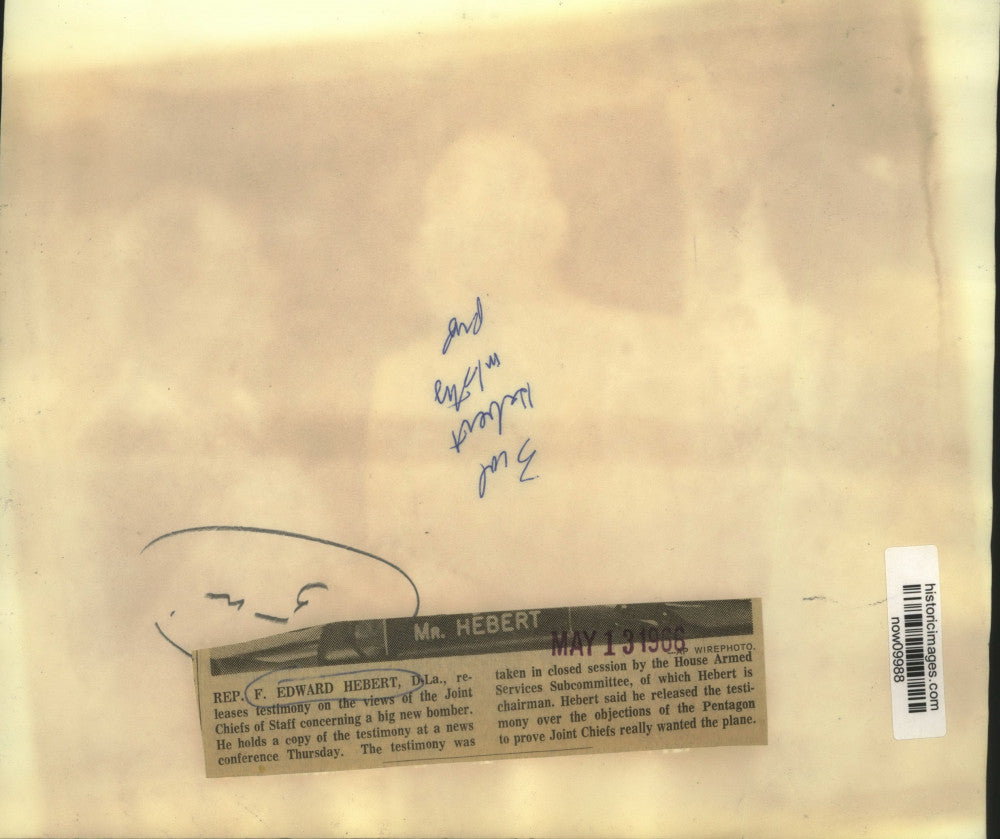 1966 Press Photo Representative Edward Hebert holds testimony at news conference