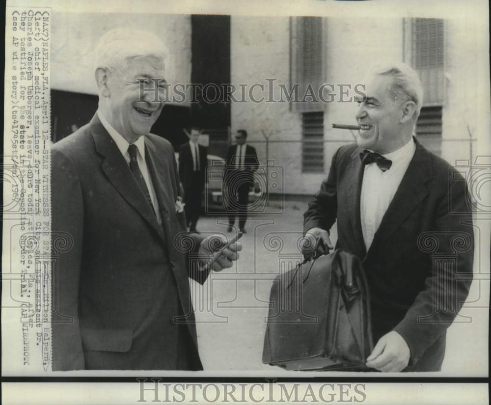 1967 Press Photo Doctors Halpern &amp; Umberger leave Naples, Florida court