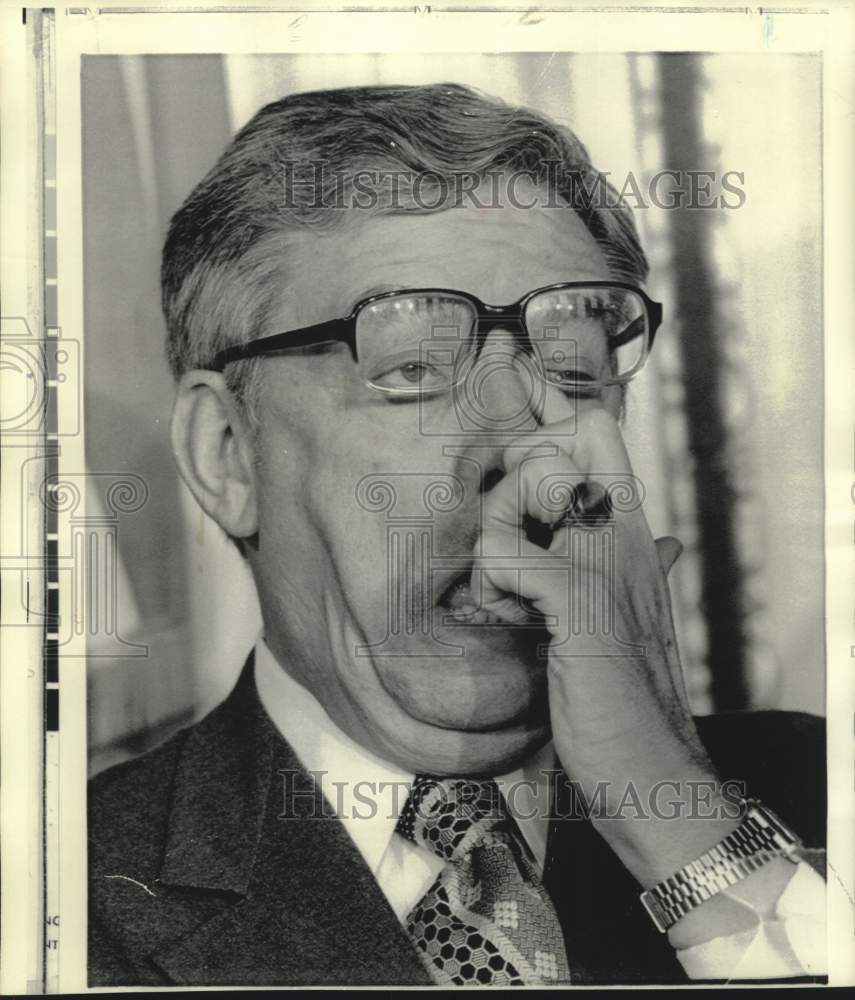 1973 Press Photo Frank N. Ikard, American Petroleum, at National Press Club