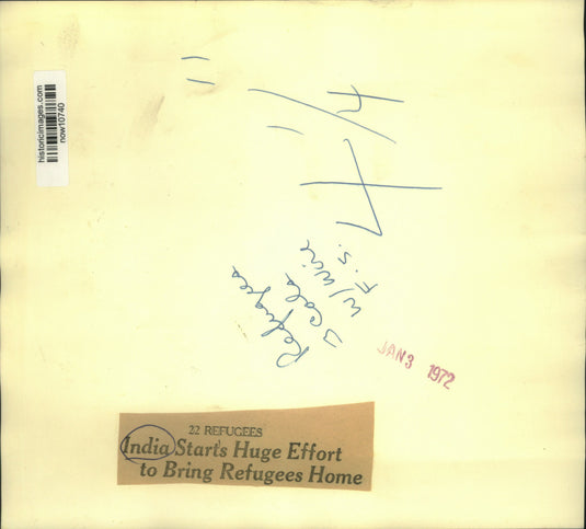 1972 Press Photo India starts huge effort to bring 22 refugees home. - now10740