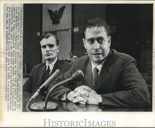 1964 Press Photo Consul Michael Hoyt and Grinwis at Washington State Department