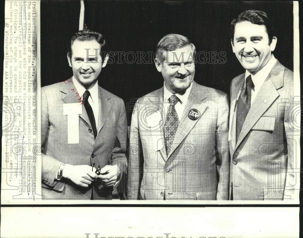 1972 Press Photo Governor Linwood Holton &amp; others of Republican Governors Assoc.