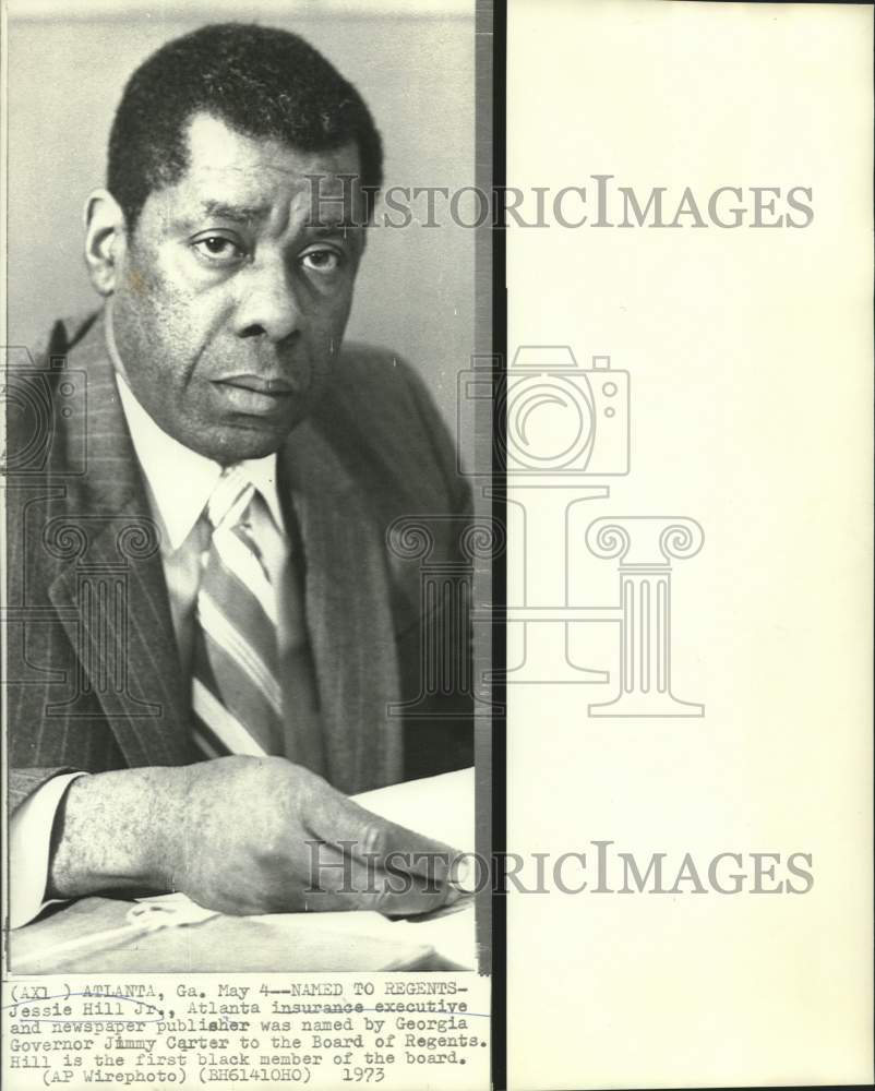 1973 Press Photo Jessie Hill, Jr., Georgia's first black Board of Regents member