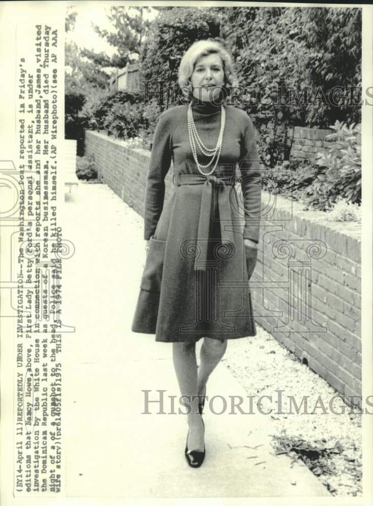 1974 Press Photo Nancy Howe, First Lady Betty Ford&#39;s personal assistant