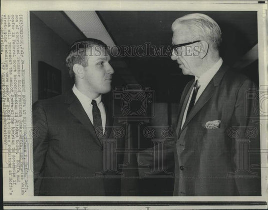 1967 Press Photo James P. Hoffa and Walsh represent Jimmy Hoffa at hearing.