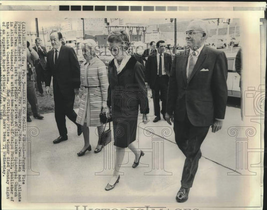 1969 Press Photo Vice President and Mrs.Humphrey with others at Episcopal Church