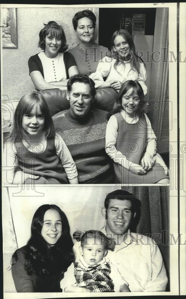 Load image into Gallery viewer, 1970 Press Photo Gridiron grandpa Ed Kryslac, 43, with family in Massachusetts.
