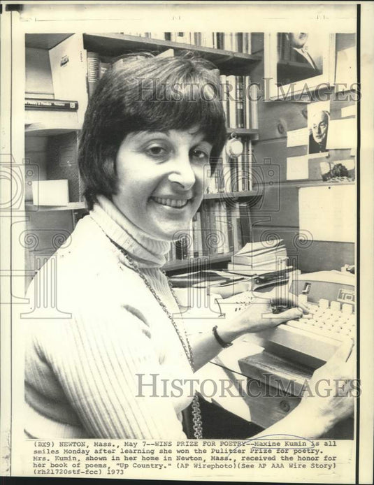 1973 Press Photo Maxine Kumin, Pulitzer Prize winner for poetry. - now13075