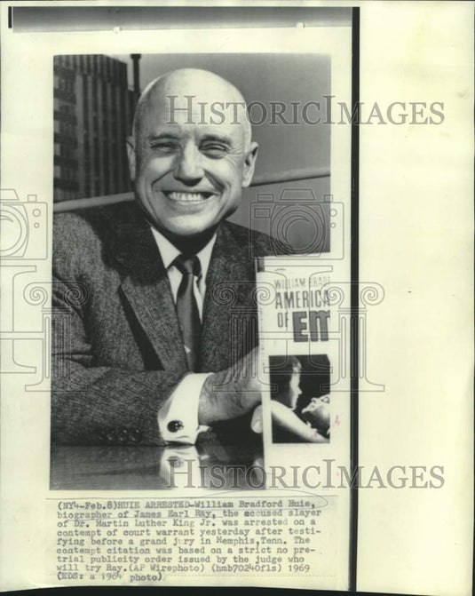 1964 Press Photo James Earl Ray biographer William Bradford Huie - now13256