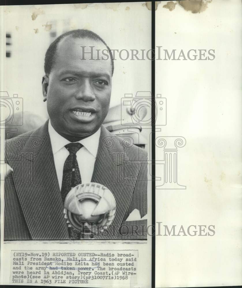 1963 Press Photo Modibo Keita, Mali President. - now13310