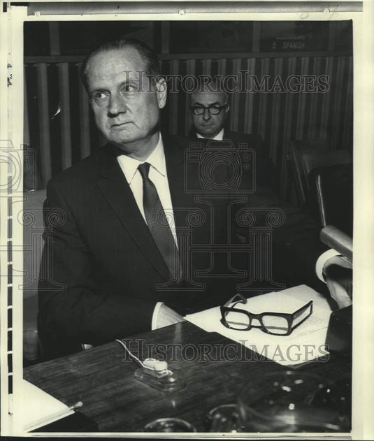 1970 Press Photo Gunnar V. Jarring,at Middle Peace talks at the United Nations.