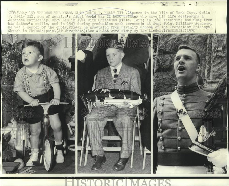 Load image into Gallery viewer, 1963 Press Photo Through the years with Colin P. Kelly III, son of WW II hero.
