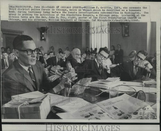 1968 Press Photo William Griffin testified at Senate Investigations subcommittee