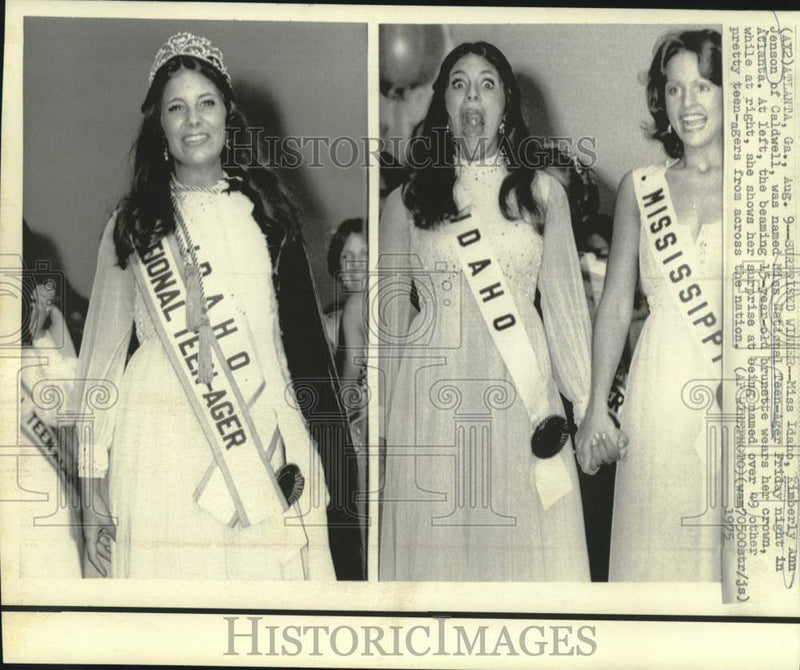 Load image into Gallery viewer, 1975 Press Photo Photos of Miss Idaho Kimberly Ann Jensen named Miss Teenager
