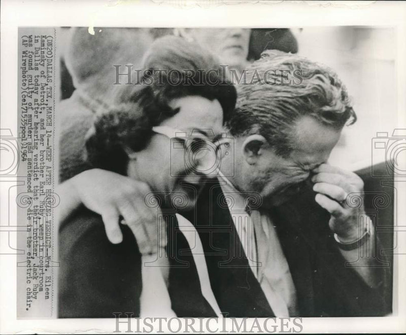 Load image into Gallery viewer, 1964 Press Photo Eileen Kaminsky and Earl Ruby weep after verdict of Jack Ruby
