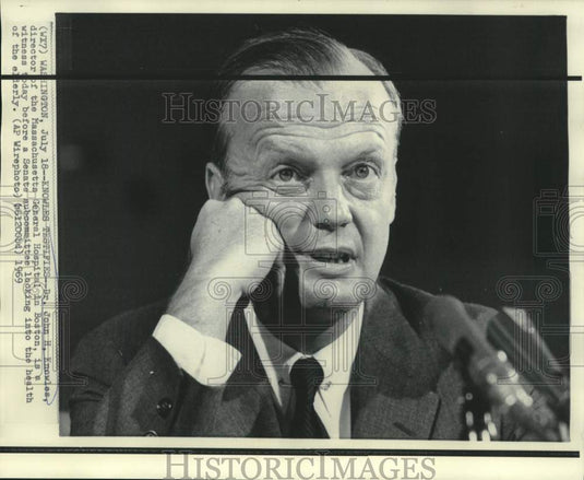 1969 Press Photo Dr. John Knowles of Massachusetts General Hospital testifies