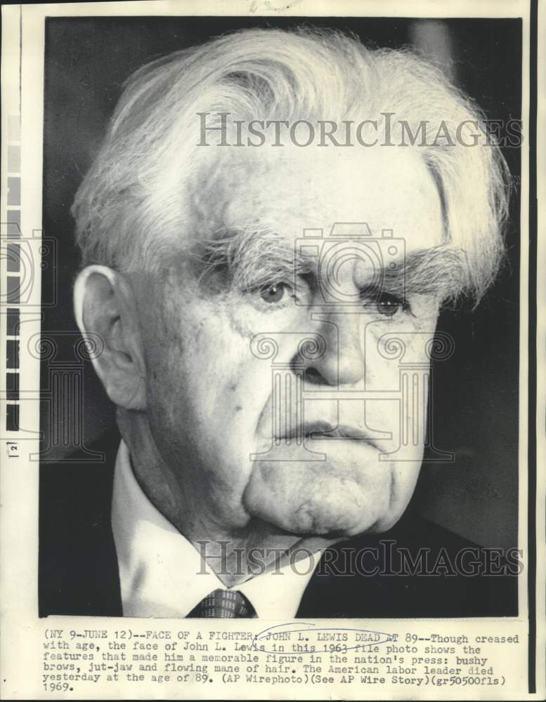 1963 Press Photo The American Labor leader John L. Lewis. - now16077