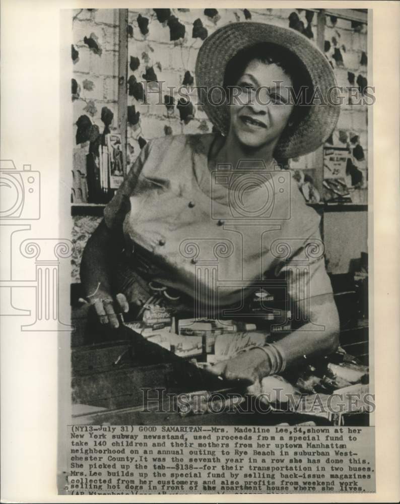 1962 Press Photo New York's Good Samaritan Madeline Lee - now16133