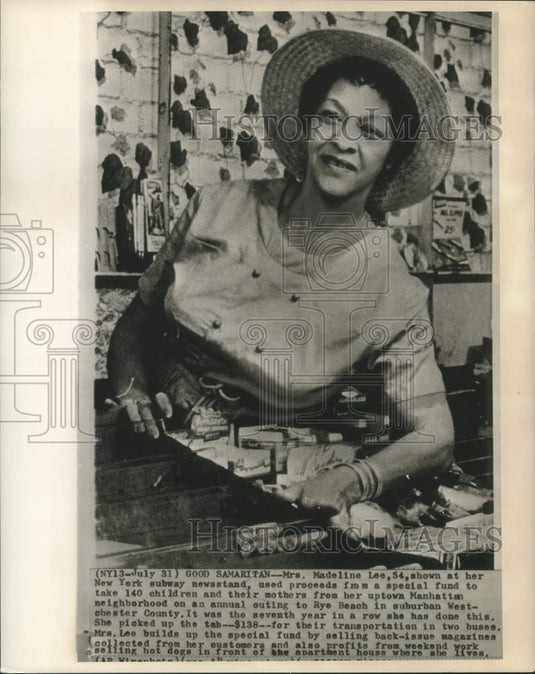 1962 Press Photo New York's Good Samaritan Madeline Lee - now16133