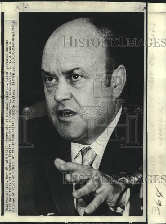 1970 Press Photo Defense Secretary Laird at Senate Foreign Relations hearing