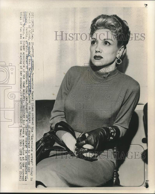 1960 Press Photo Nellie Lassiter arrested in murder conspiracy of her husband.
