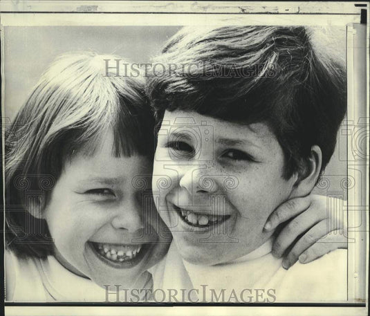 1970 Press Photo Princess Margaret's son Lord Linley and daughter Lady Sarah