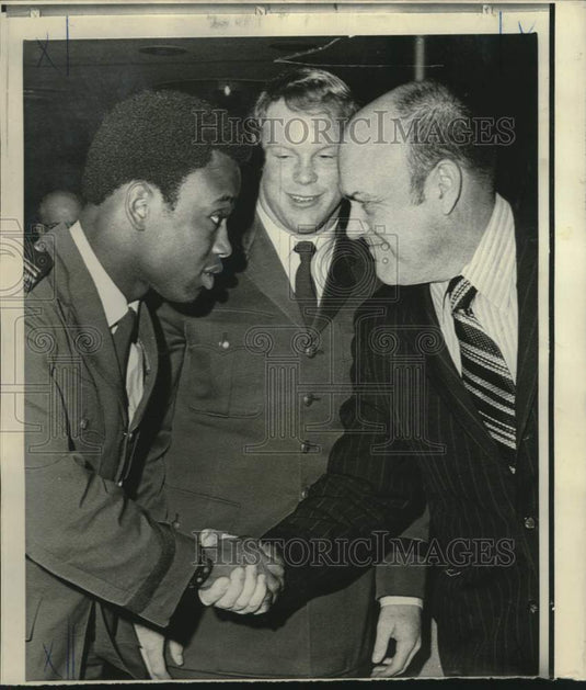 1970 Press Photo Curtis Martin, Melvin Laird, Kevin Brennan, Sugar Bowl, LA