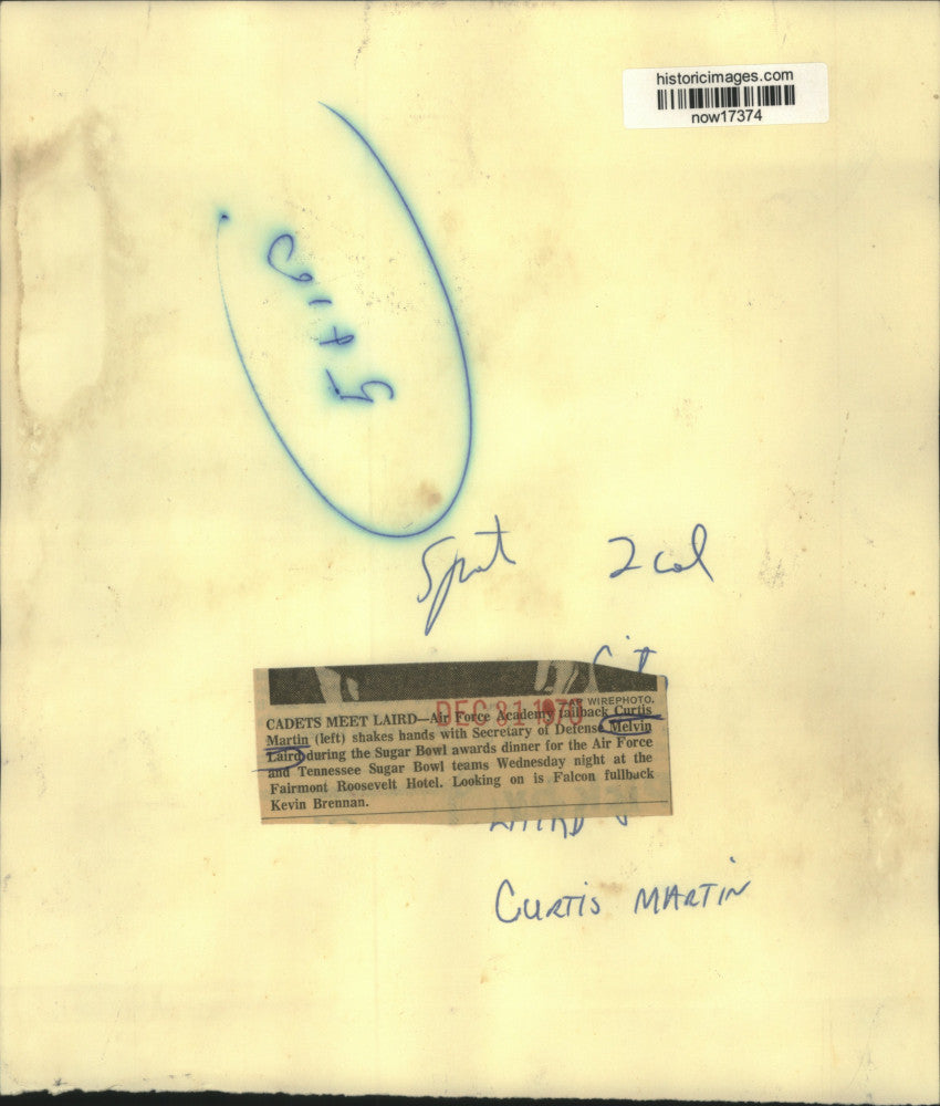 1970 Press Photo Curtis Martin, Melvin Laird, Kevin Brennan, Sugar Bowl, LA