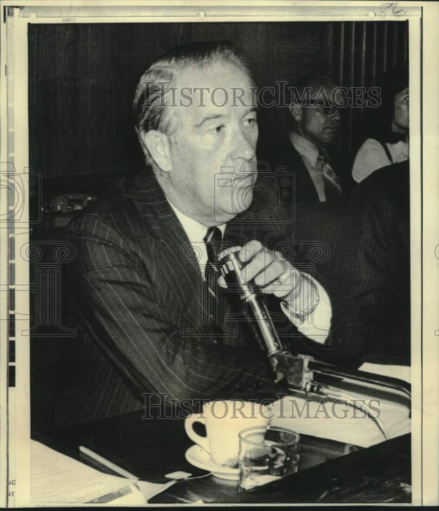 1973 Press Photo Senator Henry Jackson at Senate Interior and Insular Affairs