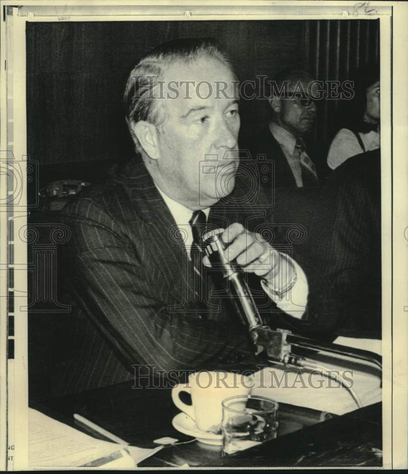 Load image into Gallery viewer, 1973 Press Photo Senator Henry Jackson at Senate Interior and Insular Affairs

