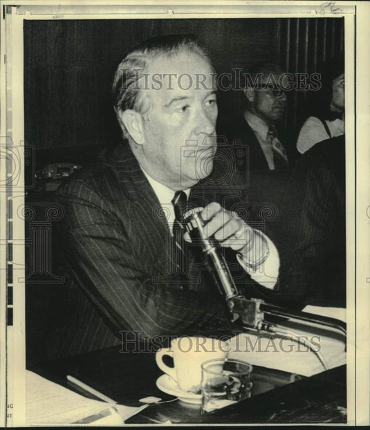 1973 Press Photo Senator Henry Jackson at Senate Interior and Insular Affairs