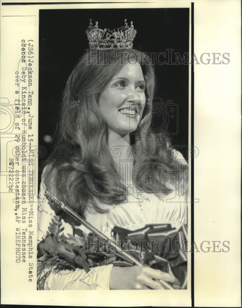1974 Press Photo Deby Kincaid chosen Miss Tennessee 1975 - now17449