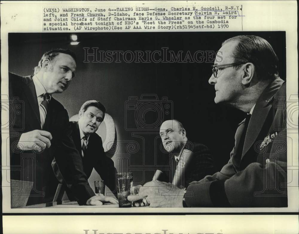 1970 Press Photo Defense Secretary Laird and others on &quot;Meet the Press&quot; special