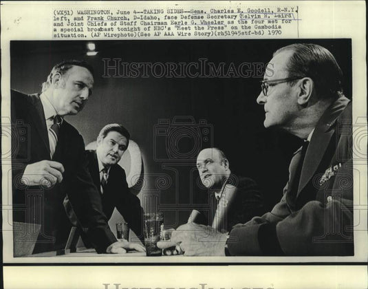1970 Press Photo Defense Secretary Laird and others on "Meet the Press" special