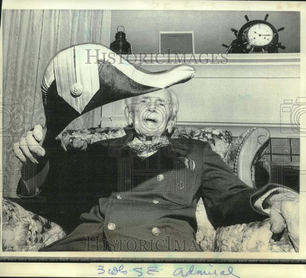1971 Press Photo Nation&#39;s oldest flag officer retired Admiral Richard Jackson.