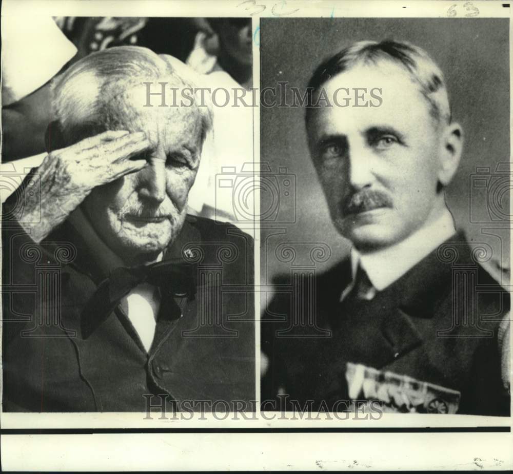 1971 Press Photo Admiral Richard Jackson at 104th birthday and in 1926