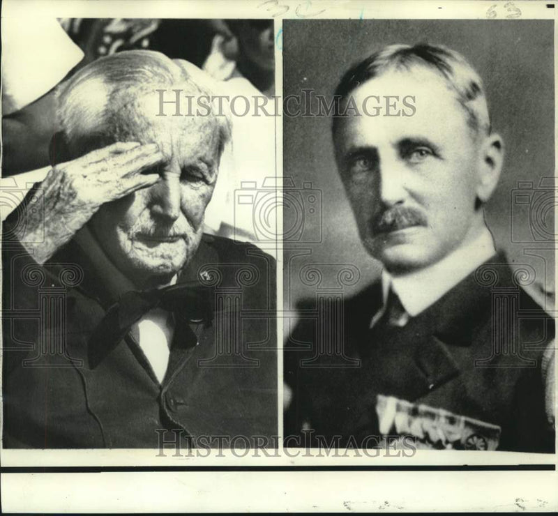 Load image into Gallery viewer, 1971 Press Photo Admiral Richard Jackson at 104th birthday and in 1926
