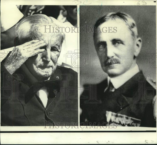1971 Press Photo Admiral Richard Jackson at 104th birthday and in 1926