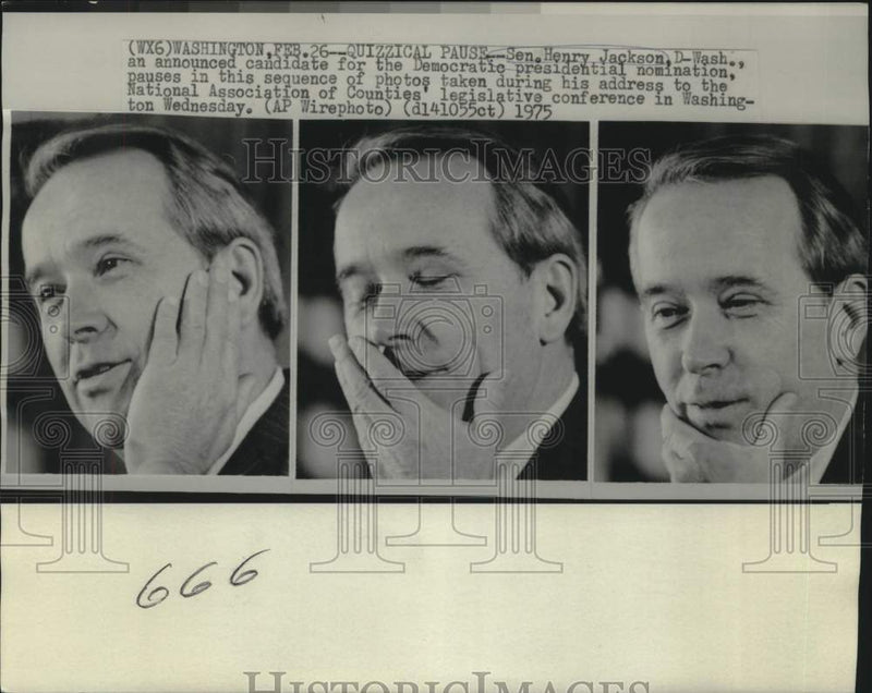 Load image into Gallery viewer, 1975 Press Photo Senator Henry Jackson at National Association of Counties
