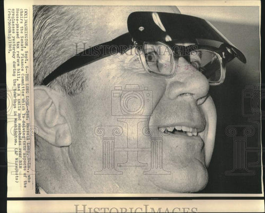 1969 Press Photo Senator Russell Long of Senate Finance at Washington hearings
