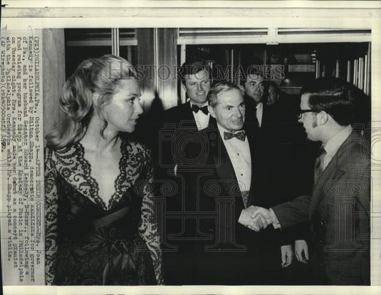 1970 Press Photo Senator and Mrs. Kennedy with Shapp after concert in PA