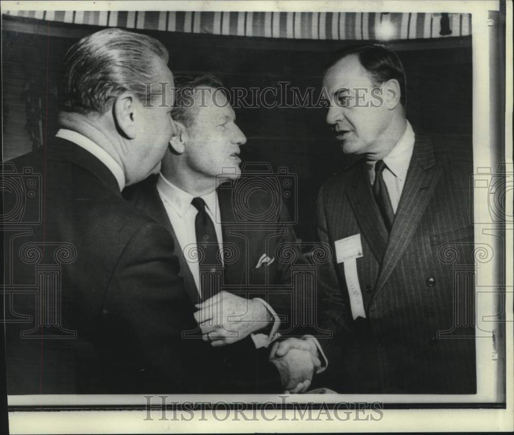 1966 Press Photo Governors Kirk, Rhodes and Rockefeller at Governors&#39; Conference