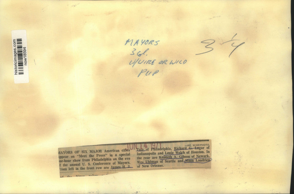 1971 Press Photo Moon Landrieu and other mayors on "Meet the Press." - now18594