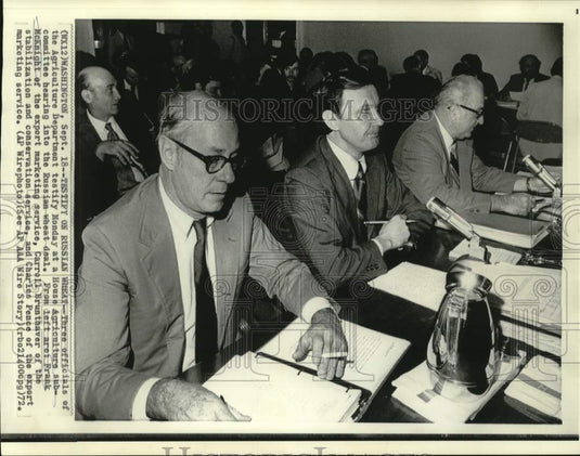 1972 Press Photo Frank McKnight and others testify at House Agriculture hearing
