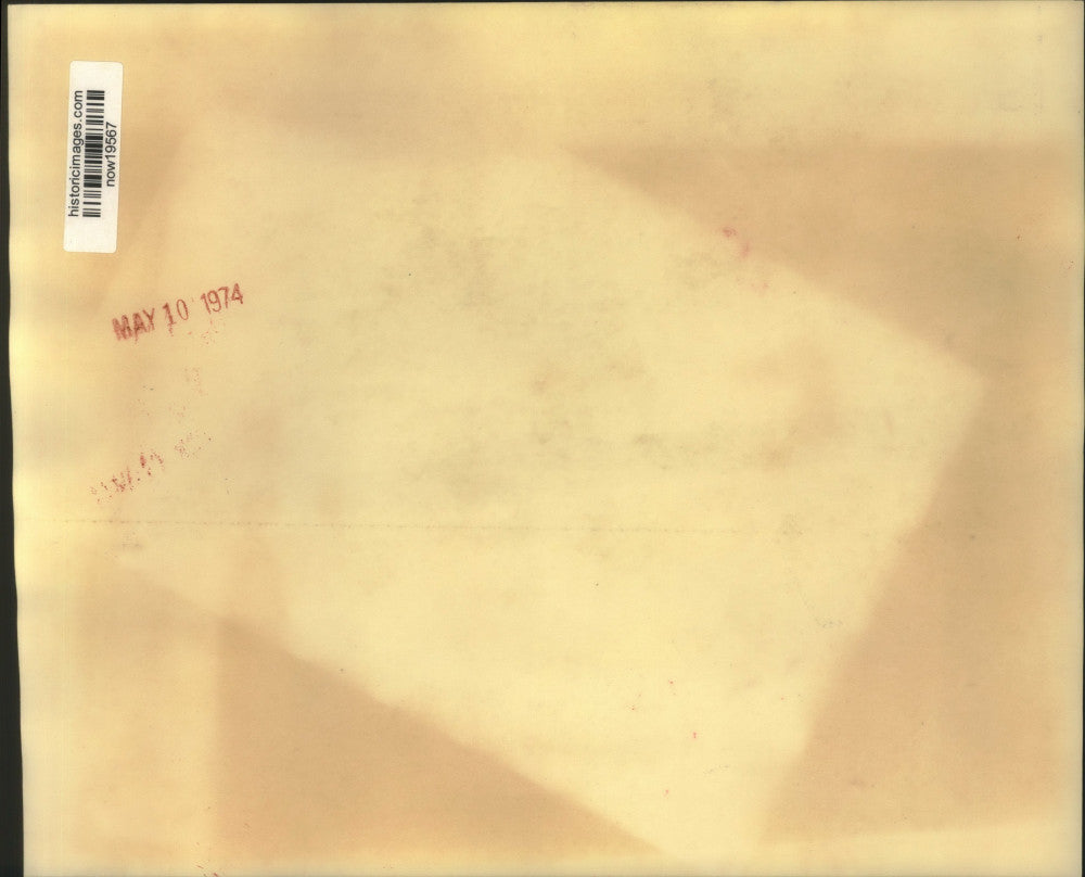 1974 Press Photo John McLaughlin talks Watergate at press conf., Washington DC