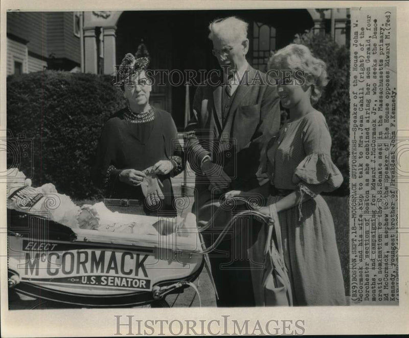 Load image into Gallery viewer, 1962 Press Photo House Speaker and Mrs. John McCormack admire supporters
