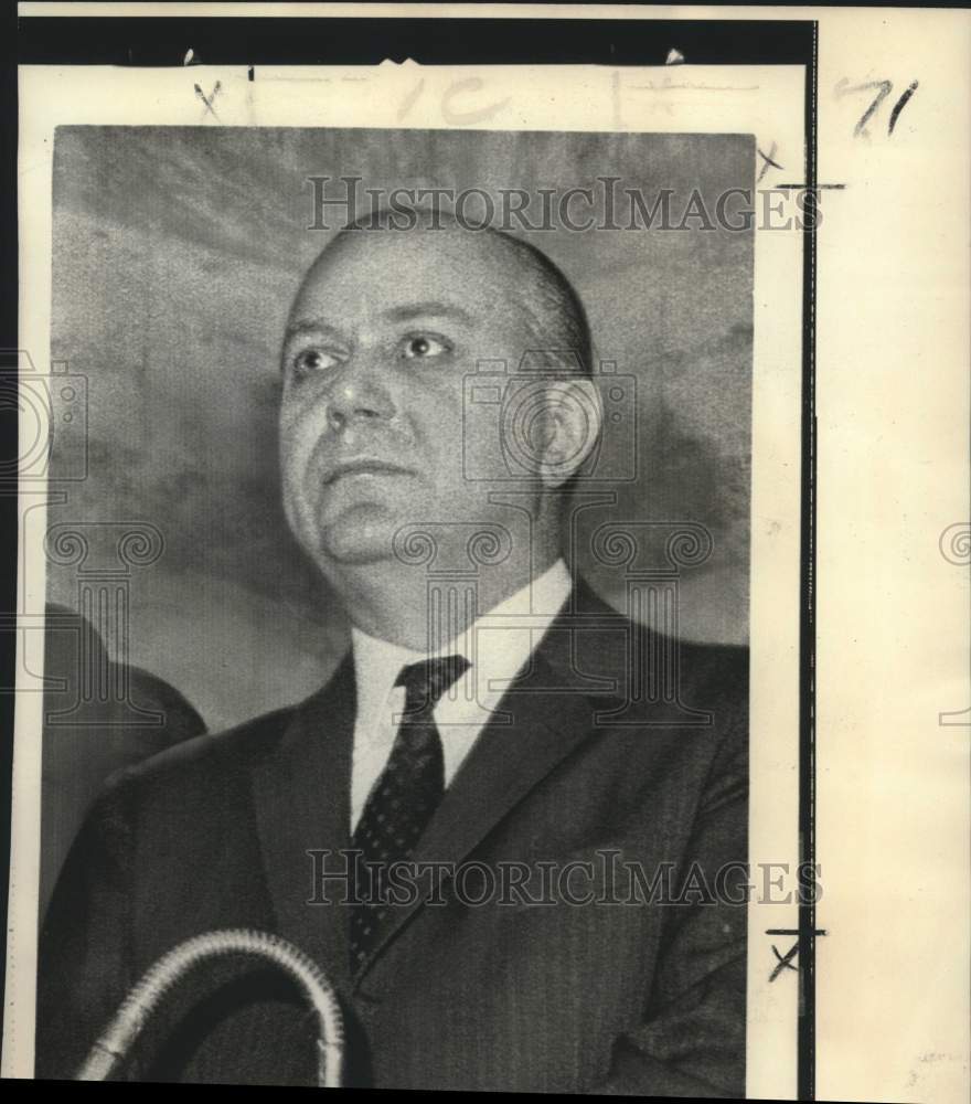 1973 Press Photo Greek Deputy Premier Nicholas Makarezos resigns - now20442