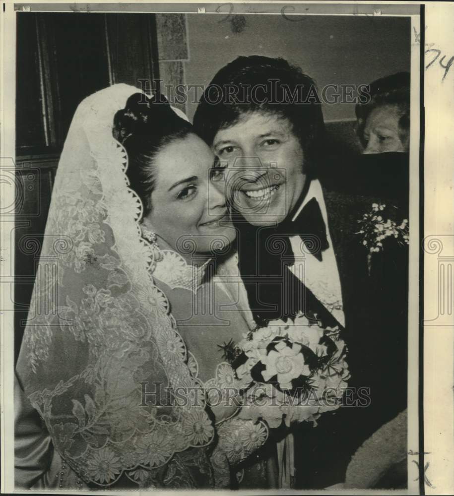 1971 Press Photo Pop singer Connie Francis and Izzy Marion married in New Jersey