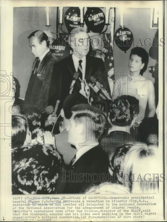 1968 Press Photo Eugene McCarthy and others at NAACP convention. - now20660